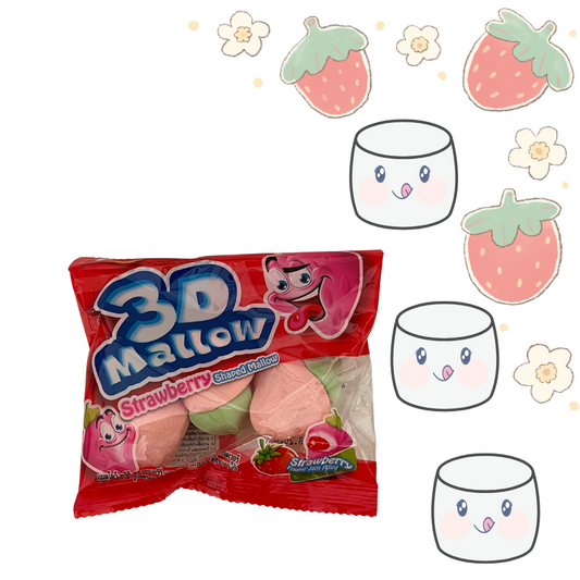 3D mallow with strawberry